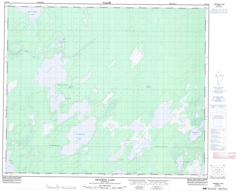 063G12 Bracken Lake Canadian topographic map, 1:50,000 scale