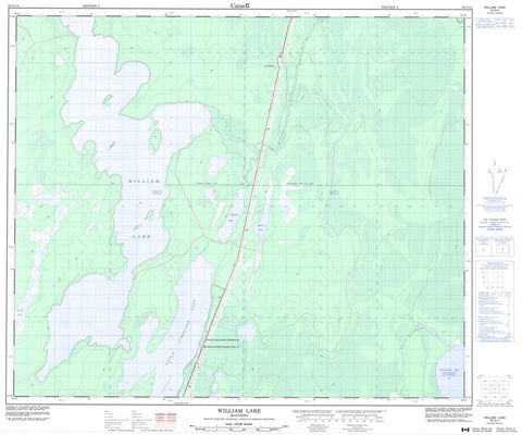 063G14 William Lake Canadian topographic map, 1:50,000 scale