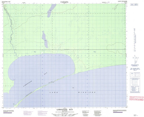 063G15 Limestone Bay Canadian topographic map, 1:50,000 scale