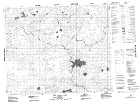 063H01 Makatesibi Lake Canadian topographic map, 1:50,000 scale