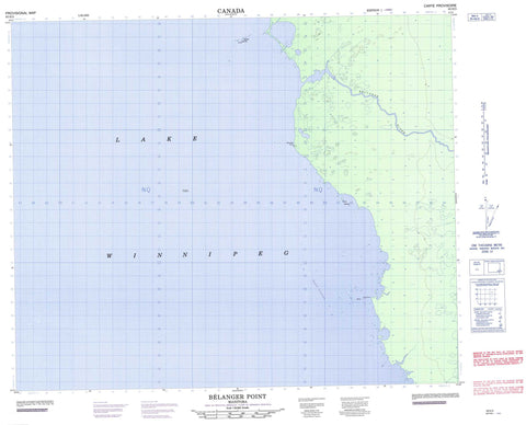 063H05 Belanger Point Canadian topographic map, 1:50,000 scale