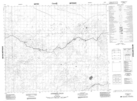 063H06 Anderson Falls Canadian topographic map, 1:50,000 scale