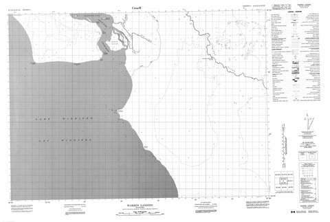 063H12 Warren Landing Canadian topographic map, 1:50,000 scale