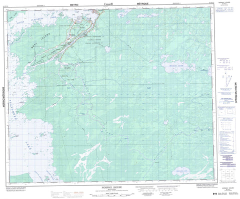 063H13 Norway House Canadian topographic map, 1:50,000 scale