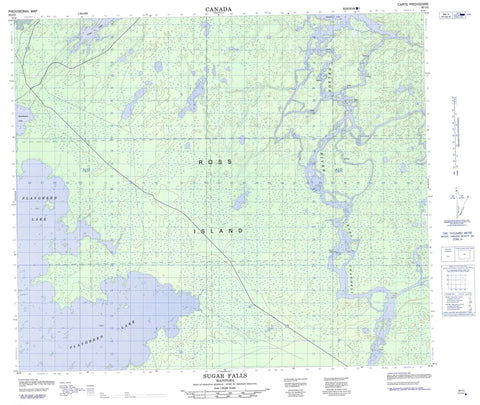 063I05 Sugar Falls Canadian topographic map, 1:50,000 scale