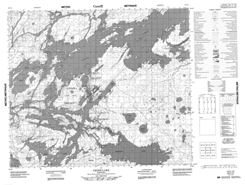 063I12 Cross Lake Canadian topographic map, 1:50,000 scale