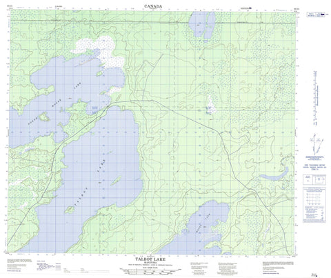 063J04 Talbot Lake Canadian topographic map, 1:50,000 scale