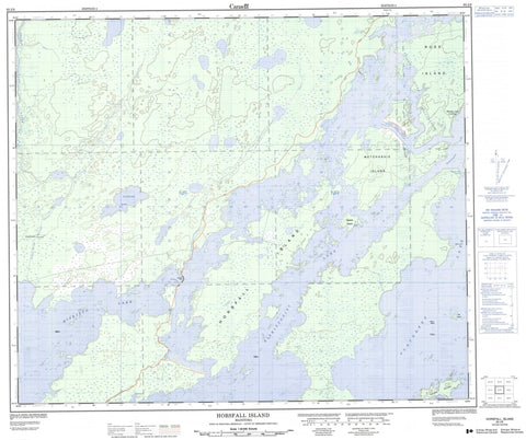 063J08 Horsfall Island Canadian topographic map, 1:50,000 scale