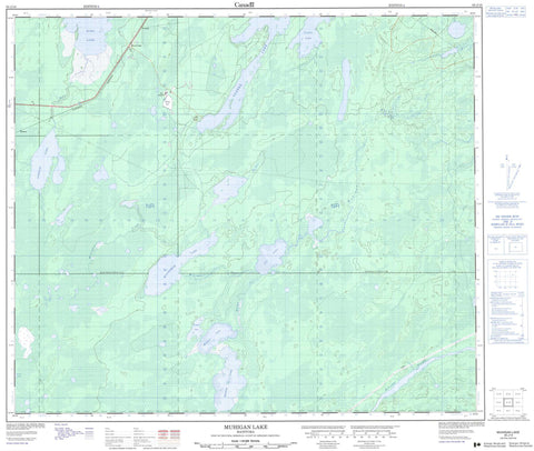 063J10 Muhigan Lake Canadian topographic map, 1:50,000 scale