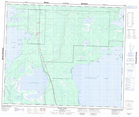 063K03 Root Lake Canadian topographic map, 1:50,000 scale