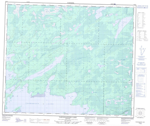 063K07 Yawningstone Lake Canadian topographic map, 1:50,000 scale