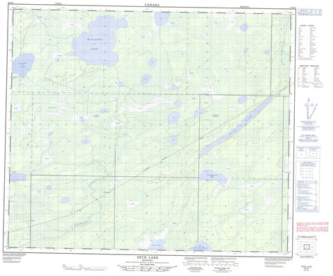 063K08 Dyce Lake Canadian topographic map, 1:50,000 scale