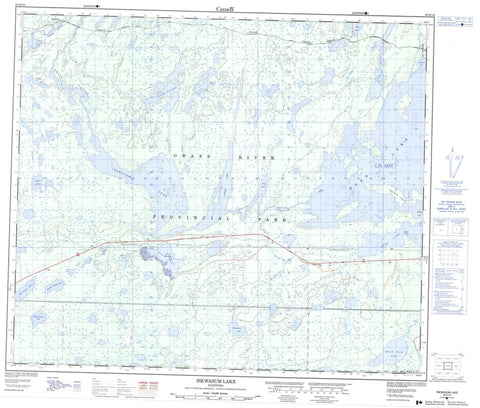 063K10 Iskwasum Lake Canadian topographic map, 1:50,000 scale