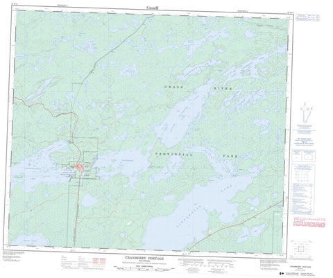 063K11 Cranberry Portage Canadian topographic map, 1:50,000 scale