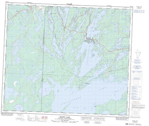 063K12 Schist Lake Canadian topographic map, 1:50,000 scale