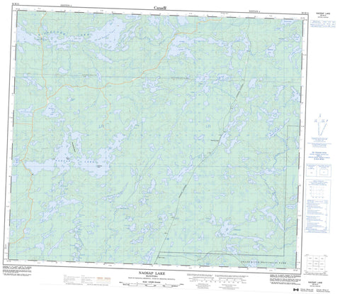 063K14 Naosap Lake Canadian topographic map, 1:50,000 scale