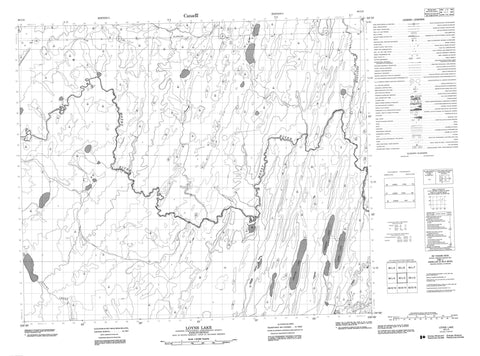 063L03 Loyns Lake Canadian topographic map, 1:50,000 scale