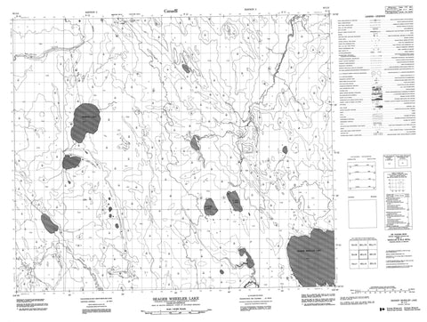 063L05 Seager Wheeler Lake Canadian topographic map, 1:50,000 scale