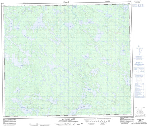 063M04 Maynard Lake Canadian topographic map, 1:50,000 scale