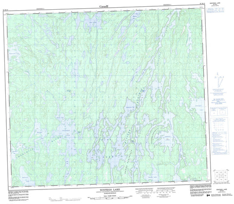 063M10 Wintego Lake Canadian topographic map, 1:50,000 scale
