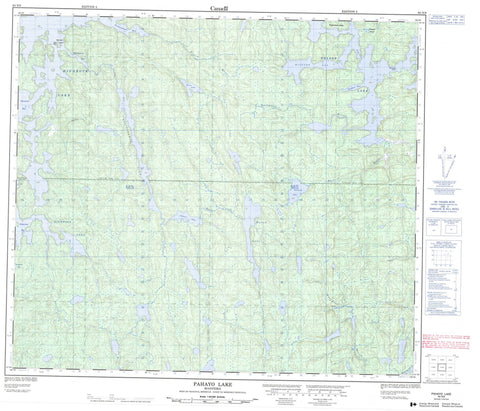 063N09 Pahayo Lake Canadian topographic map, 1:50,000 scale