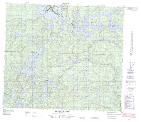 063N11 Pukatawagan Canadian topographic map, 1:50,000 scale