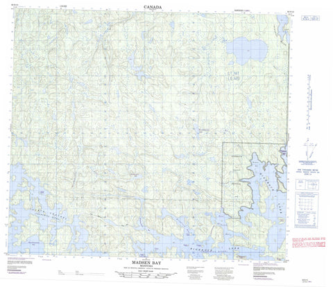 063N15 Madsen Bay Canadian topographic map, 1:50,000 scale