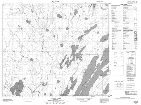 063O02 Pistol Lake Canadian topographic map, 1:50,000 scale