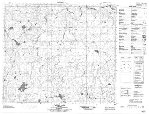 063O05 Parent Lake Canadian topographic map, 1:50,000 scale