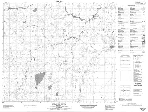 063O06 Wimapedi River Canadian topographic map, 1:50,000 scale