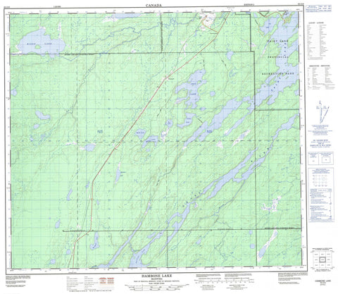 063O08 Hambone Lake Canadian topographic map, 1:50,000 scale