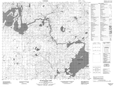 063O10 Wuskwatim Lake Canadian topographic map, 1:50,000 scale