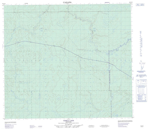 063O16 Noble Lake Canadian topographic map, 1:50,000 scale