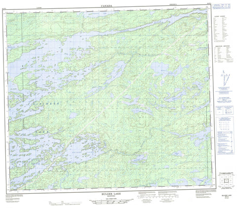 063P03 Bulger Lake Canadian topographic map, 1:50,000 scale