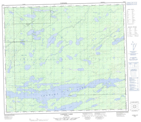 063P06 Landing Lake Canadian topographic map, 1:50,000 scale