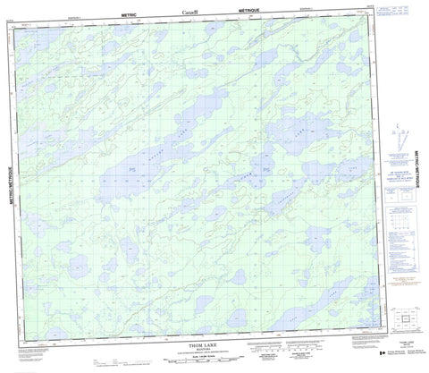 063P08 Thom Lake Canadian topographic map, 1:50,000 scale