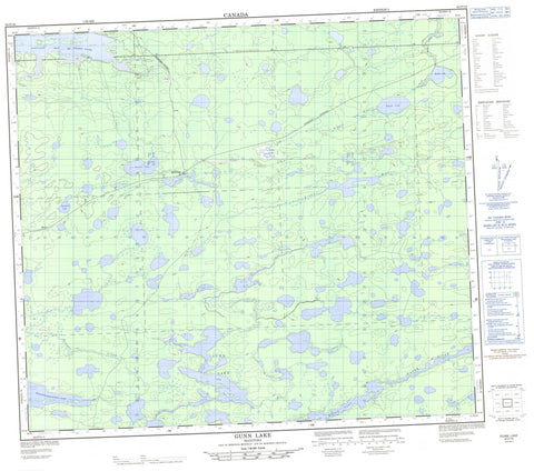 063P16 Gunn Lake Canadian topographic map, 1:50,000 scale