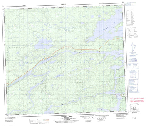 064A02 Assean Lake Canadian topographic map, 1:50,000 scale