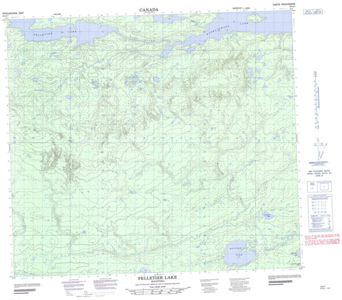 064A07 Pelletier Lake Canadian topographic map, 1:50,000 scale