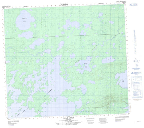 064A09 Hale Lake Canadian topographic map, 1:50,000 scale