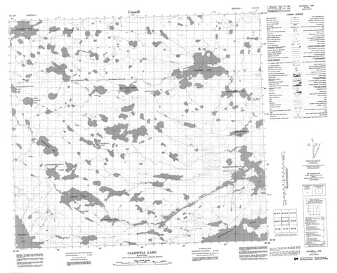 064A10 Caldwell Lake Canadian topographic map, 1:50,000 scale