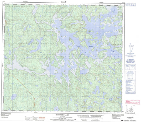 064B04 Goodwin Lake Canadian topographic map, 1:50,000 scale