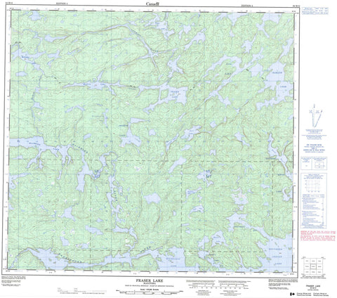 064B13 Fraser Lake Canadian topographic map, 1:50,000 scale