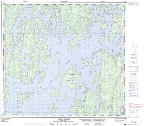 064B14 Lemay Island Canadian topographic map, 1:50,000 scale