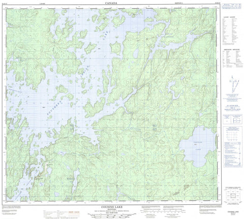 064B15 Cousins Lake Canadian topographic map, 1:50,000 scale