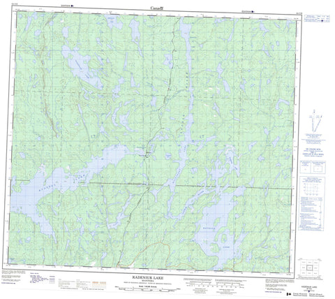 064C06 Kadeniuk Lake Canadian topographic map, 1:50,000 scale