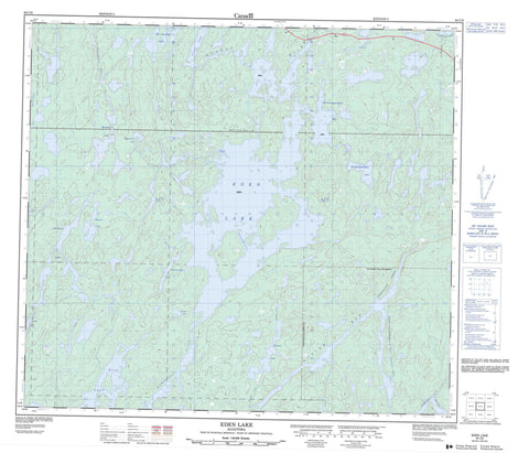 064C09 Eden Lake Canadian topographic map, 1:50,000 scale