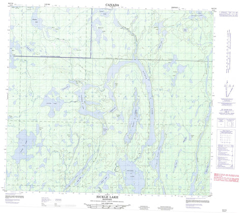 064C10 Sickle Lake Canadian topographic map, 1:50,000 scale