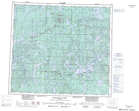 064C Granville Lake Canadian topographic map, 1:250,000 scale