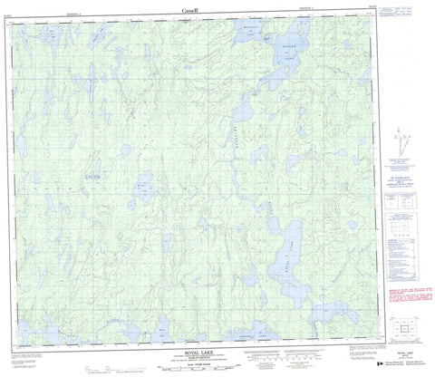 064D03 Royal Lake Canadian topographic map, 1:50,000 scale